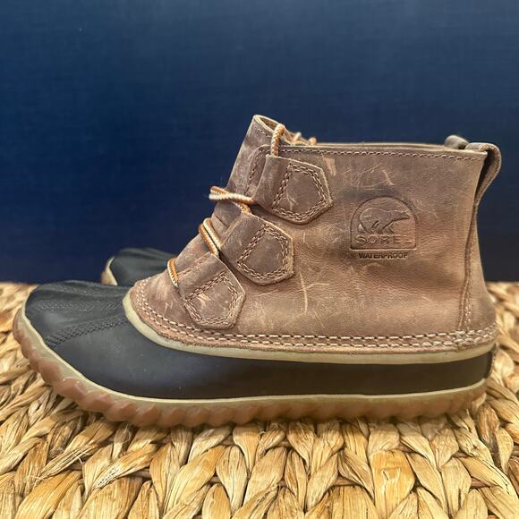 Sorel Women's Out n About Duck Boots sz 6 Leather Waterproof Boots - Picture 4 of 8